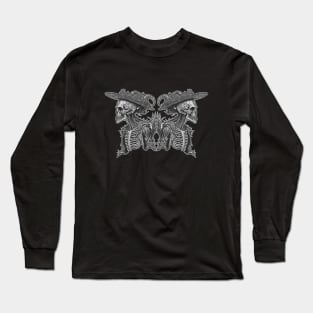 Twin Skeleton Leprechaun Long Sleeve T-Shirt